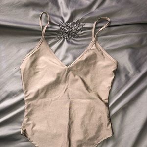 Bronze Spaghetti Strap Bodysuit